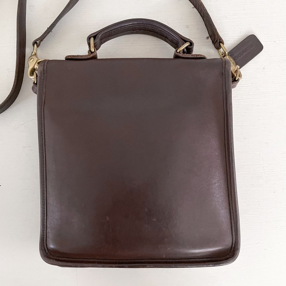 Coach 90s Vintage Brown Leather Station Crossbody Bag 5130 Costa Rica 1999 - Picture 7 of 12